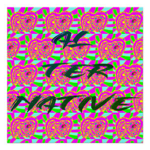 ALTERNATIVE WORDS WITH ART POSTER