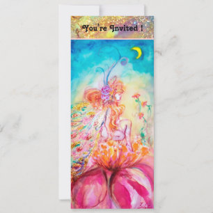 ALTHEA ,pink blue yellow green Invitation