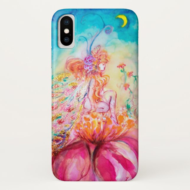 ALTHEA /Whimsical Fairy on the Pink Flower Case-Mate iPhone Case (Back)