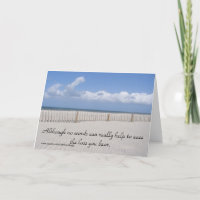 Although no words can really help, Condolence Card