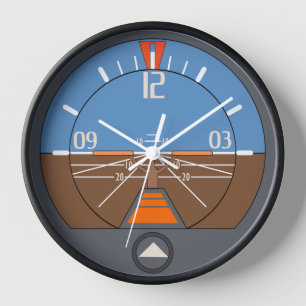 Altimeter style plane flight gauge clock