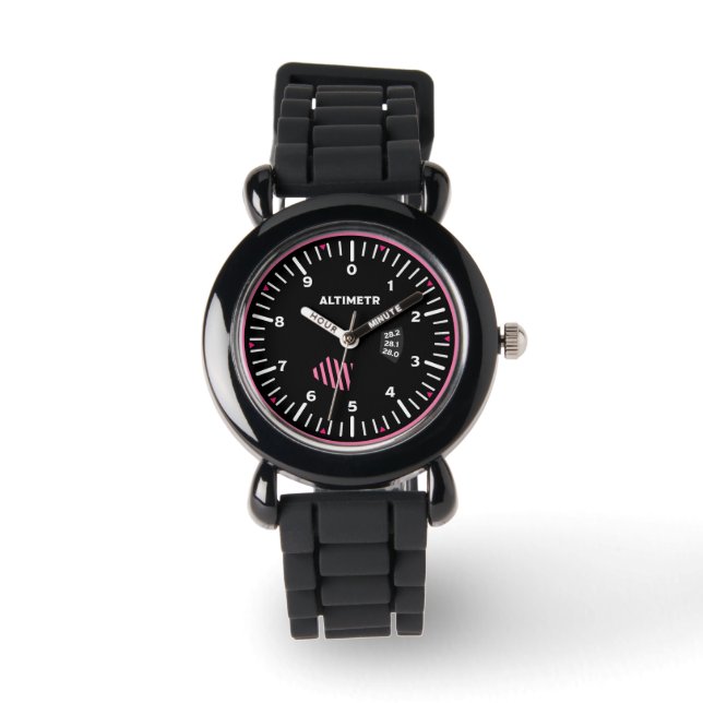 Altimetr Lady Pilot Aviation Geek Watch (Front)