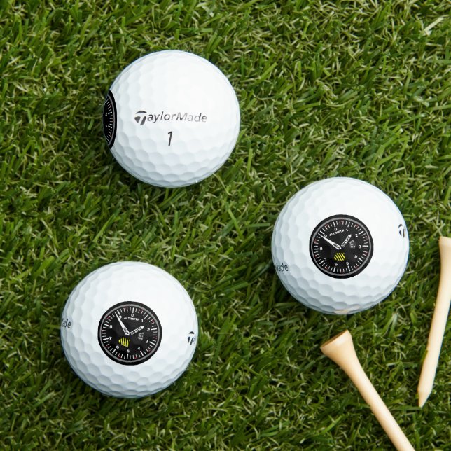 Altimetr Pilot Aviation Geek Golf Balls (Insitu Grass)