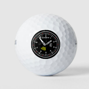 Altimetr Pilot Aviation Geek Golf Balls