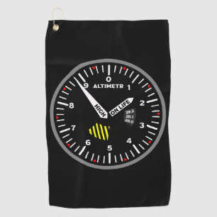 Altimetr Pilot Aviation Geek Golf Towel