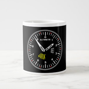 Altimetr Pilot Aviation Geek Large Coffee Mug