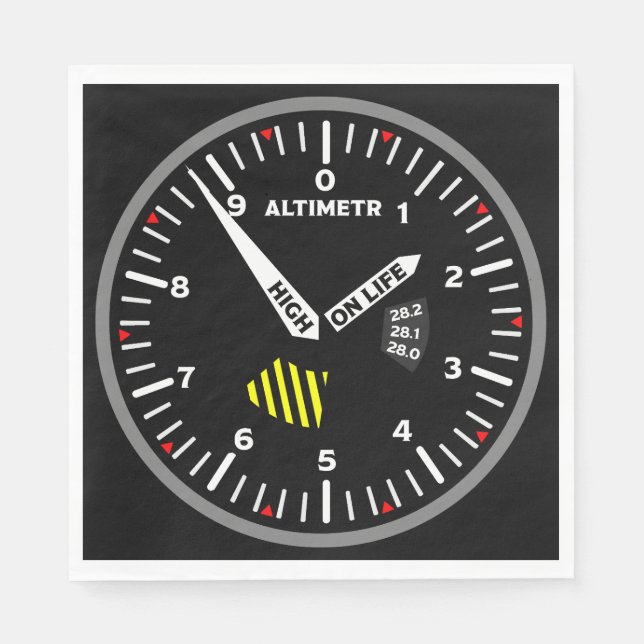 Altimetr Pilot Aviation Geek Napkin (Front)