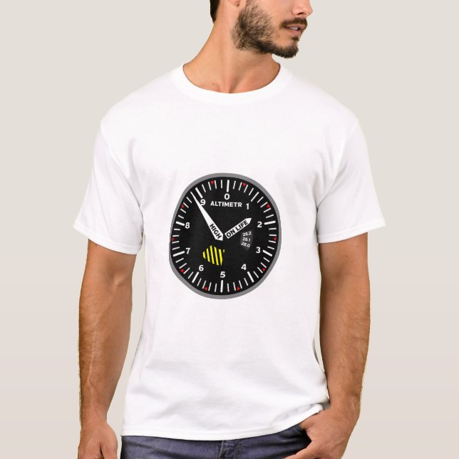 Altimetr Pilot Aviation Geek T-Shirt (Front)