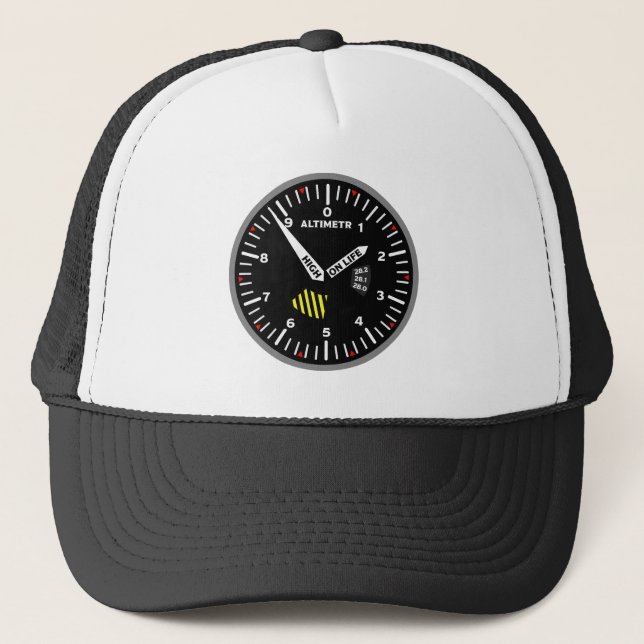 Altimetr Pilot Aviation Geek Trucker Hat (Front)