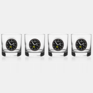 Altimetr Pilot Aviation Geek Whiskey Glass