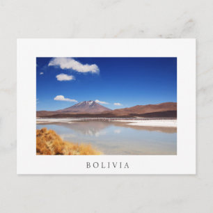 Altiplano landscape with volcano in Bolivia Postcard