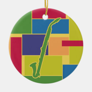 Alto Clarinet Colorblocks Ornament