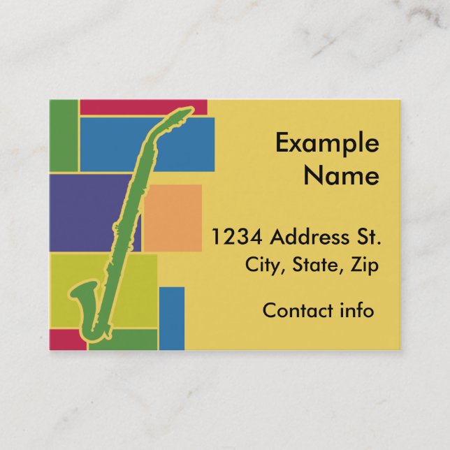 Alto Clarinet Colorblocks Profile Card (Front)