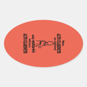Alto Clarinet Outlawed Oval Sticker