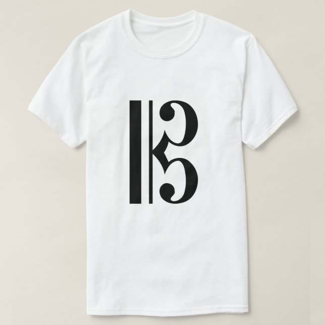 Alto Clef / C-Clef T-Shirt (Design Front)