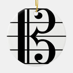 Alto Clef Ceramic Ornament