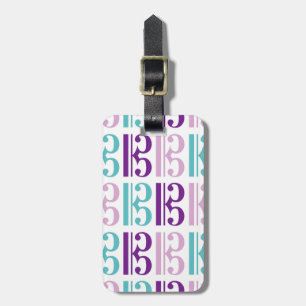 Alto Clef Pattern Luggage Tag