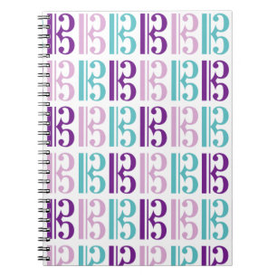 Alto Clef - Purple and Teal Notebook