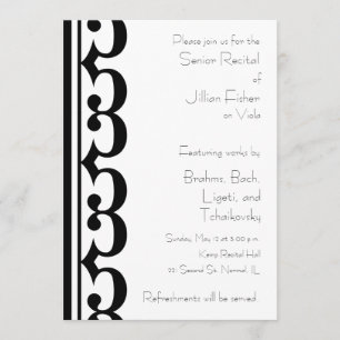 Alto Clef Themed Recital Invitation