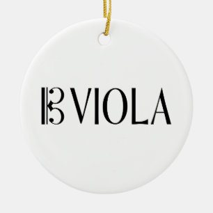 Alto Clef & Viola Ceramic Ornament