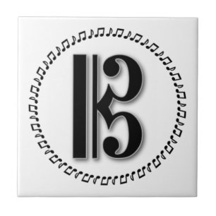 Alto or Tenor Clef Music Note Design C Clef Ceramic Tile