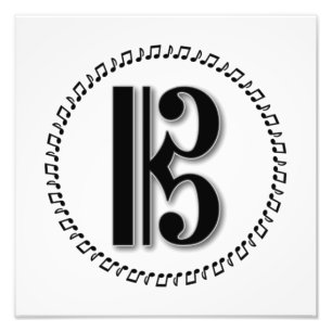 Alto or Tenor Clef Music Note Design C Clef Photo Print