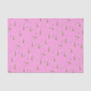 Alto Saxophone Pattern on Pink Tissue Paper
