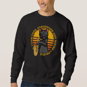 Alto saxophone player cat windwood musicians sweatshirt