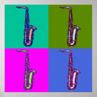 Alto Saxophone Pop Art