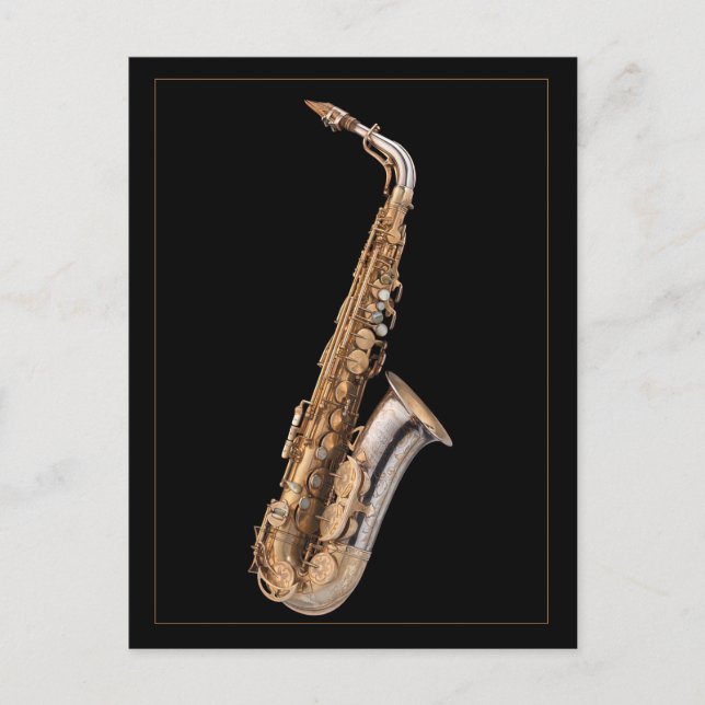 Alto saxophone   postcard (Front)