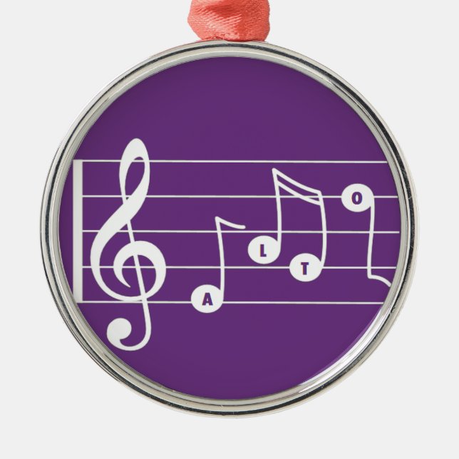 Alto Singer Musical Ornament (Front)