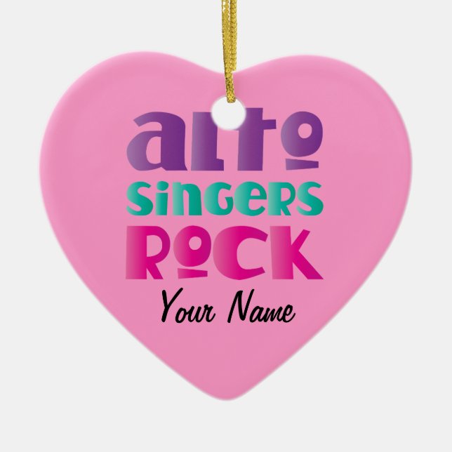 Alto Singers Rock Choir Music Ornament Gift (Front)