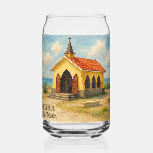 Alto Vista Aruba watercolor Can Glass