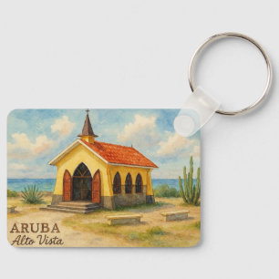 Alto Vista Aruba watercolor Key Ring