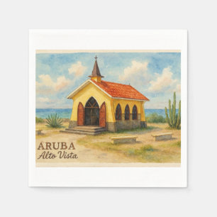 Alto Vista Aruba watercolor Napkin