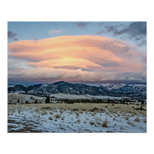 Altocumulus Standing Lenticular Clouds Poster (Front)