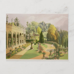 Alton Gardens, from 'The Gardens of England', 1857 Postcard