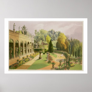 Alton Gardens, from 'The Gardens of England', 1857 Poster