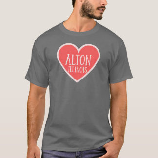 Alton Illinois Cute Heart Oversized T-Shirt