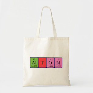 Alton periodic table name tote bag
