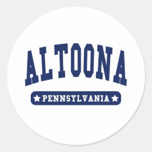 Altoona Pennsylvania College Style t shirts Classic Round Sticker
