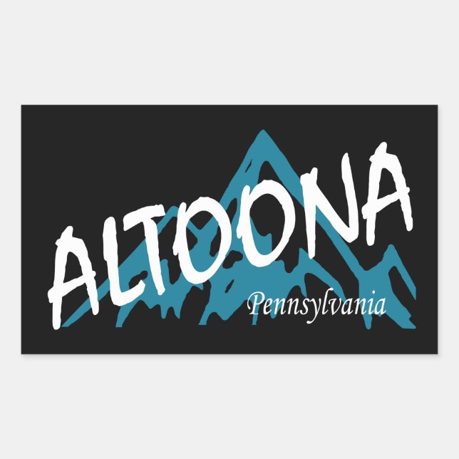 Altoona Pennsylvania Mountains Rectangular Sticker (Front)