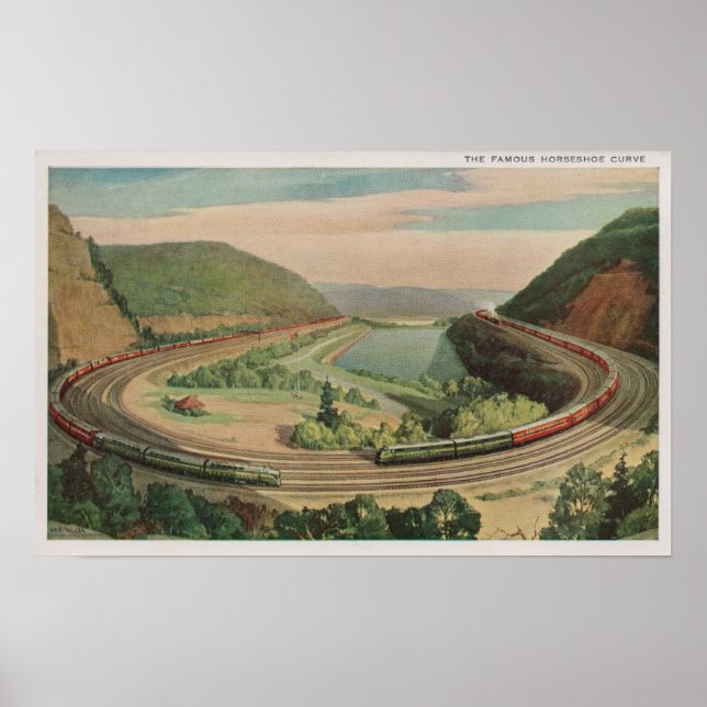 Altoona, Pennsylvania, The Famous Horseshoe Curv Poster (Front)