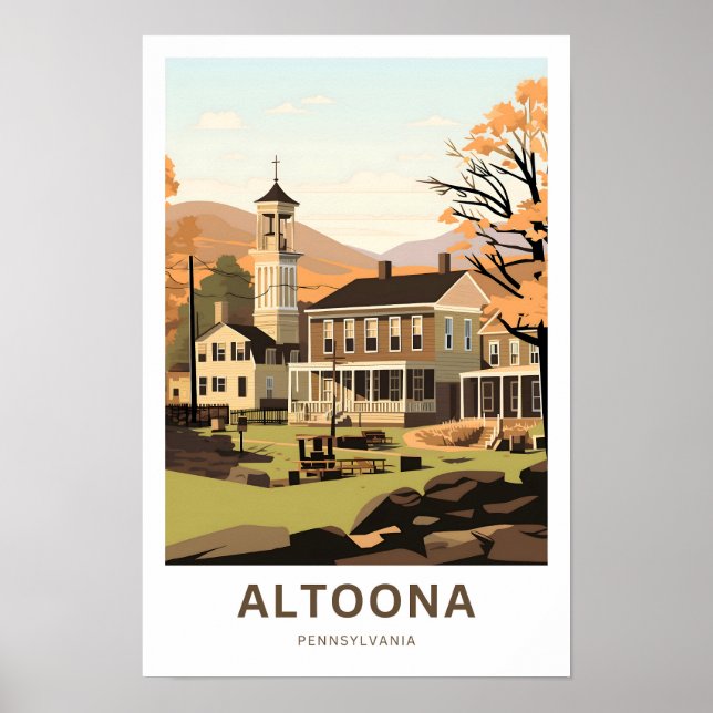 Altoona Pennsylvania Travel Print (Front)