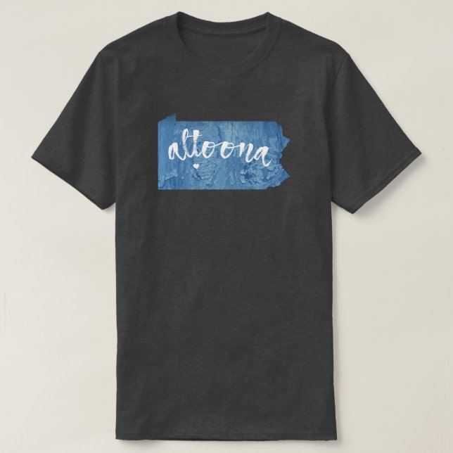 Altoona Pennsylvania Wood Grain T-Shirt (Design Front)