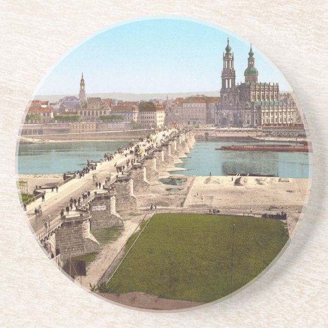Altstadt Old City Dresden View from War Ministry Coaster (Front)
