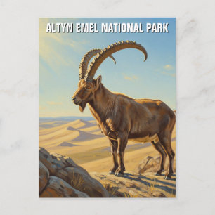 Altyn Emel National Park Kazakhstan Travel Postcard