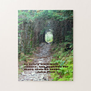 Alum Cave Trail: Every walk w/nature… John Muir Jigsaw Puzzle