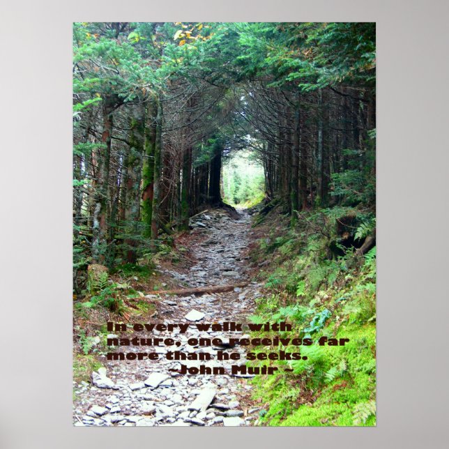 Alum Cave Trail: Every walk w/nature… John Muir Poster (Front)