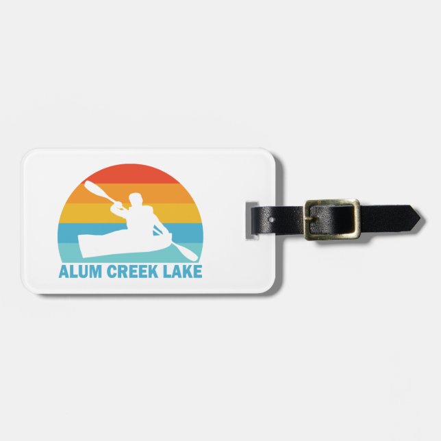 Alum Creek Lake Ohio Kayak Luggage Tag (Front Horizontal)